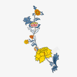 撞色花纹撞色花纹装饰纹样高清图片