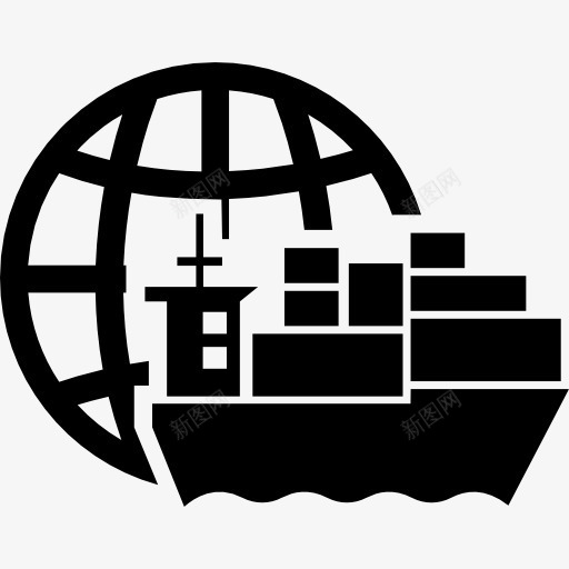 海洋运输船的全球分布图标png_新图网 https://ixintu.com 全球商业 商务 海洋 船 货运 配送 集装箱