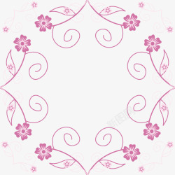 粉色边框花框素材