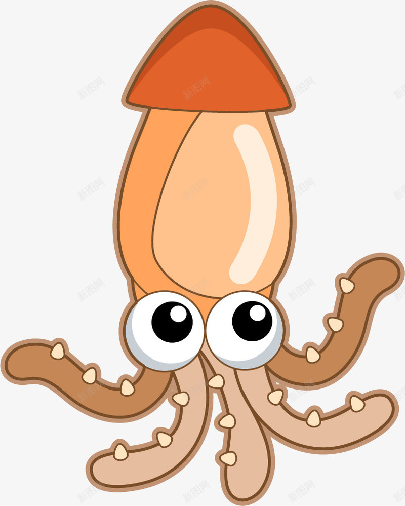 海洋生物png免抠素材_新图网 https://ixintu.com 免抠图 卡通有趣 卡通贴纸 可爱 海洋生物 矢量图案
