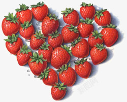 草莓印花红色草莓高清图片