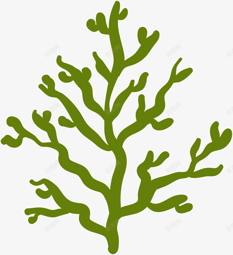 绿色扁平海底珊瑚png免抠素材_新图网 https://ixintu.com 6月8号 世界海洋日 大海 海底珊瑚 绿色植物 自然