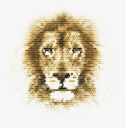 狮子头印花图案素材