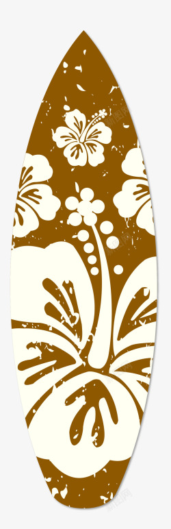 褐色印花专业冲浪板素材