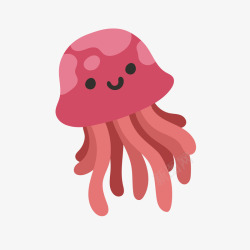 章鱼抠图卡通手绘海洋生物章鱼矢量图高清图片
