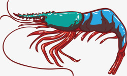 创意虾子卡通色彩虾子创意矢量图高清图片