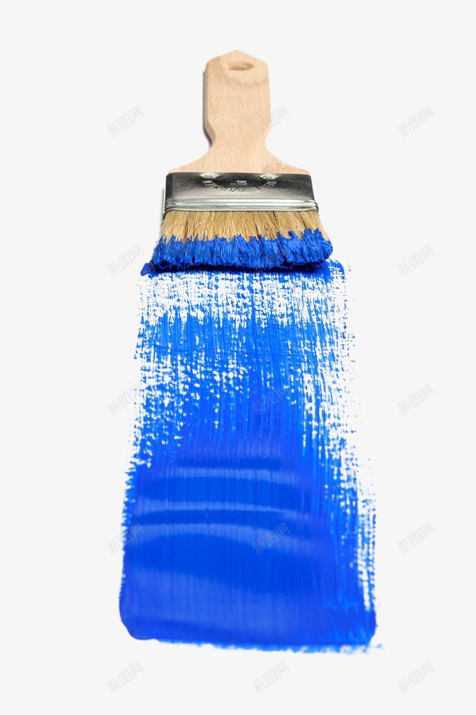 蓝色油漆笔刷png免抠素材_新图网 https://ixintu.com 刷子 油漆 笔刷 粉刷 粉刷效果 蓝色 颜料