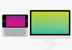 彩色屏幕电子用品素材