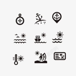 海洋航行海洋航行图标矢量图高清图片