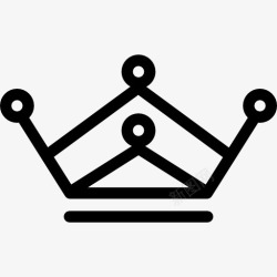加冕王冠由直线圆的轮廓图标高清图片
