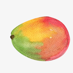 彩绘手绘芒果水果矢量图素材
