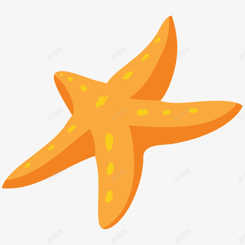 卡通海洋橙色海星png免抠素材_新图网 https://ixintu.com 卡通 橙色 海星 海洋