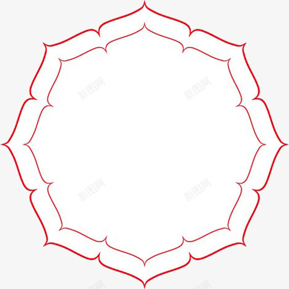 简单的搭配png免抠素材_新图网 https://ixintu.com 手绘 橙色 线描 莲花 装饰 金莲花