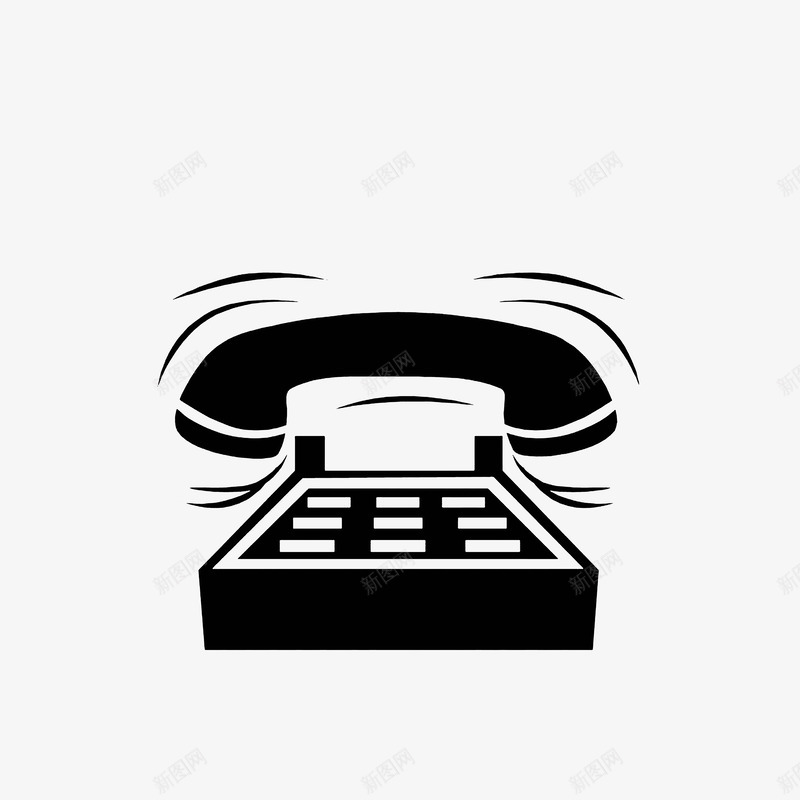 黑色手绘电话图标png_新图网 https://ixintu.com 图标 座机电话 手绘电话机 电话微信 黑色手绘电话