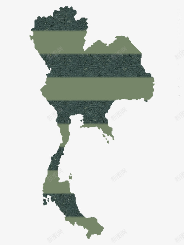条纹泰国地图png免抠素材_新图网 https://ixintu.com 地图 条纹状 泰国 泰国地图