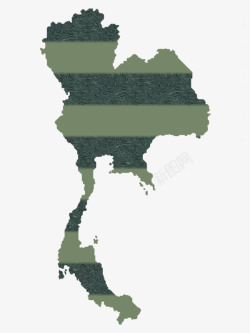 条纹泰国地图素材