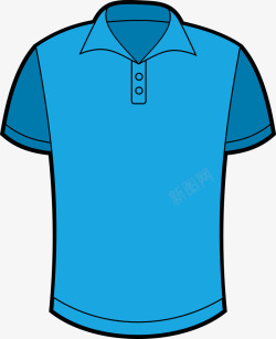 蓝色短袖T恤图素材