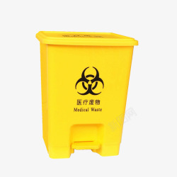 黄色医疗垃圾桶素材