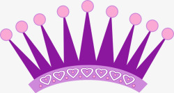 紫色卡通皇冠素材