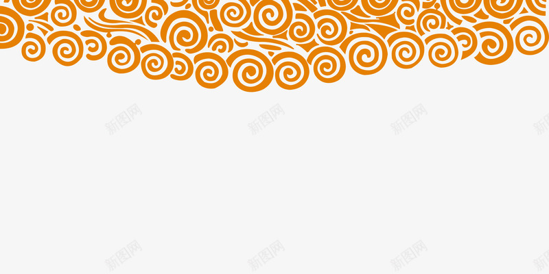 橙色中国风海浪边框纹理png免抠素材_新图网 https://ixintu.com 中国风 免抠PNG 橙色 海浪 边框纹理