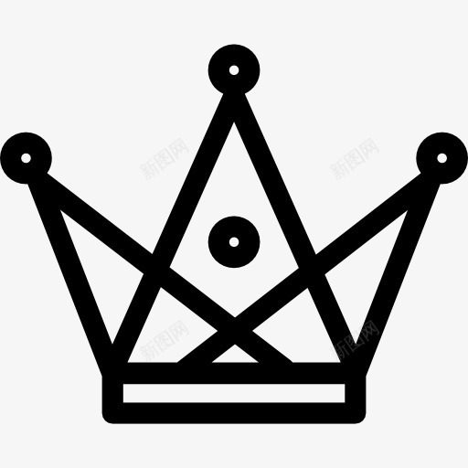 三角形和圆形轮廓冠图标png_新图网 https://ixintu.com 三角形 冠 圆形 形状 皇冠 皇室 皇家