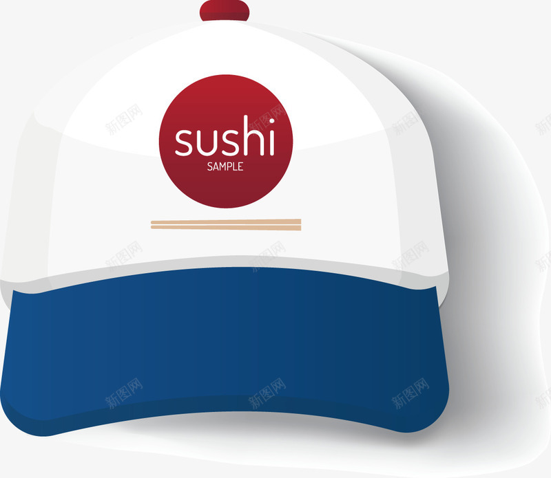 创意白蓝色帽子图png免抠素材_新图网 https://ixintu.com 休闲 健康 棒球 说明 运动