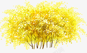 黄色枫树彩绘png免抠素材_新图网 https://ixintu.com 彩绘 枫树 黄色