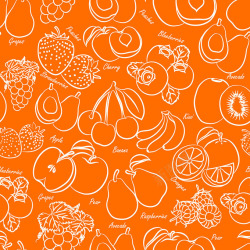 橙色水果背景素材