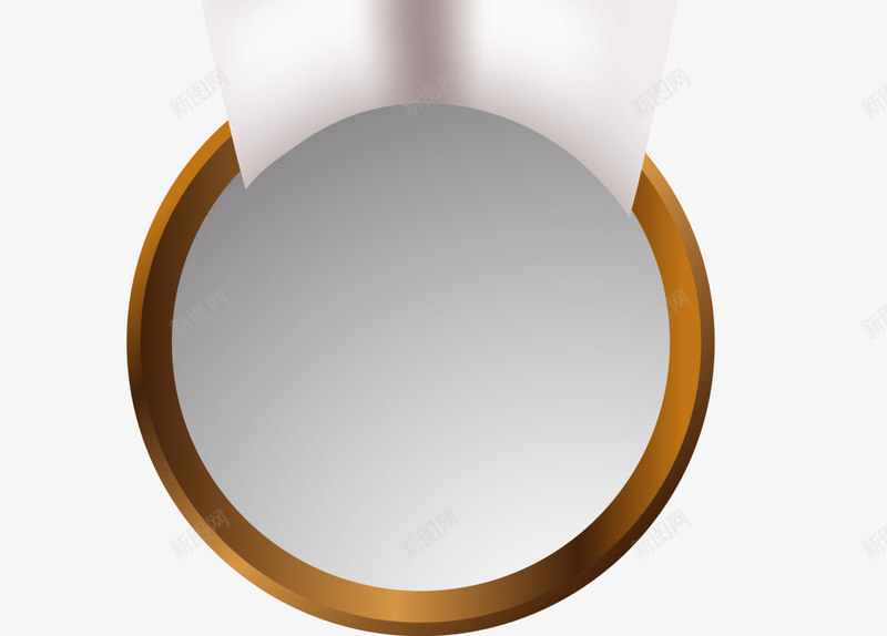 白色圆环系带png免抠素材_新图网 https://ixintu.com 标志 标签 横幅丝带 白色系带 装饰图案 金色圆环