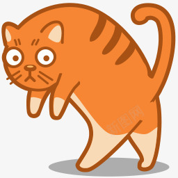橙色猫咪萌猫图标图标