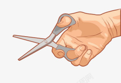 手握工具拿剪刀的手高清图片