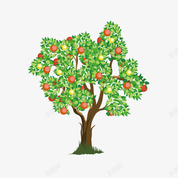 果树png免抠素材_新图网 https://ixintu.com 卡通 手绘 果树 树 树木 树林 植物