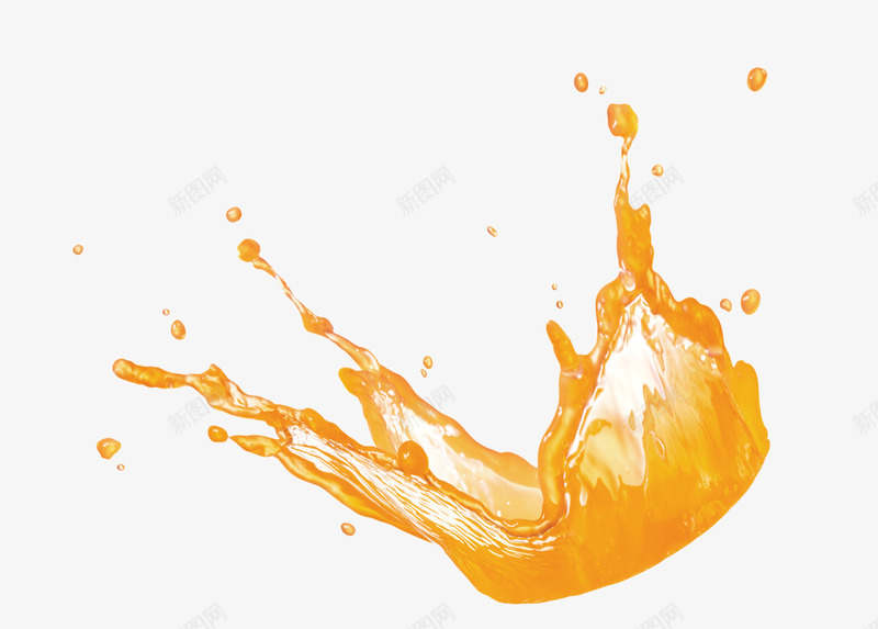 夏天橙汁新鲜水果五星浪花png免抠素材_新图网 https://ixintu.com 免抠PNG 免费 夏天 橙汁 橙色 水果 甜