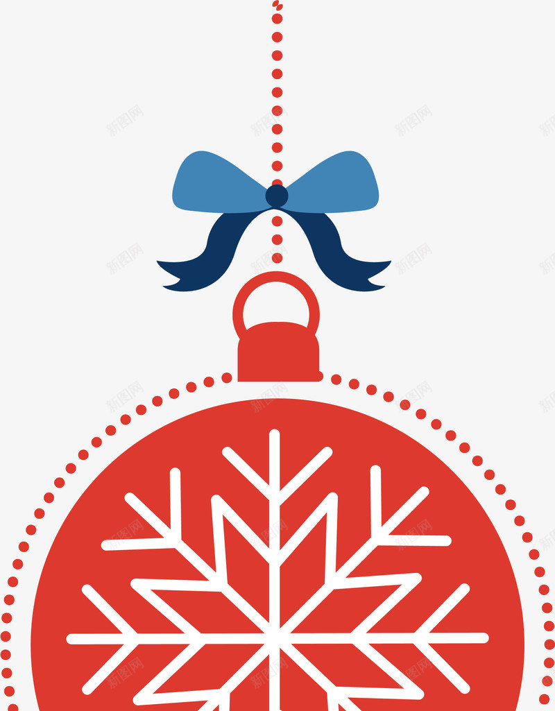 红色冬日雪花圣诞球png免抠素材_新图网 https://ixintu.com 冬日挂件 圣诞快乐 圣诞球 圣诞节 红色彩球 装饰图案
