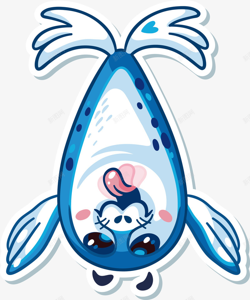卡通蓝色海豚png免抠素材_新图网 https://ixintu.com nb 卡通 可爱 河豚鱼 海洋 海洋生物 海豚 海豚鱼 矢量动物 跳跃 鱼