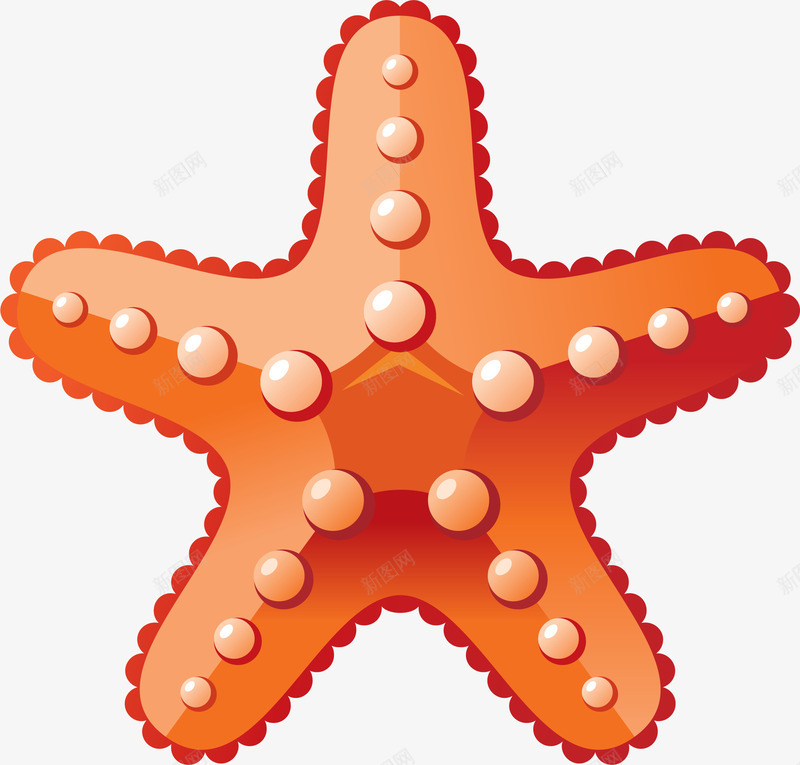 橙色卡通海星png免抠素材_新图网 https://ixintu.com 免抠PNG 卡通 星星 橙色 海底 海星 海洋 珍珠 装饰图案