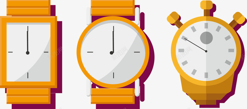 扁平橙色的手表png免抠素材_新图网 https://ixintu.com 分钟 扁平 手表 日程 时间 测量 电子表 腕表 表 计时器