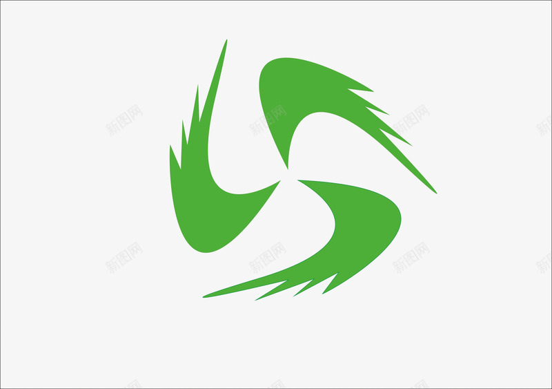旋转png免抠素材_新图网 https://ixintu.com 三菱 旋转 标志 绿色