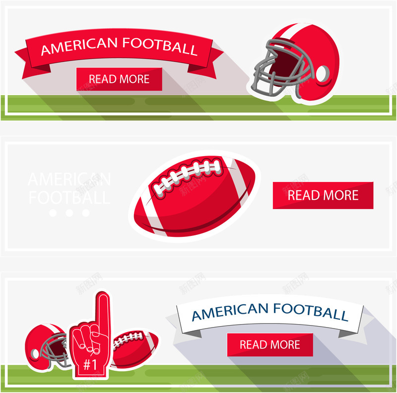 美式足球宣传横幅png免抠素材_新图网 https://ixintu.com 橄榄球 矢量素材 红色 美式足球 运动