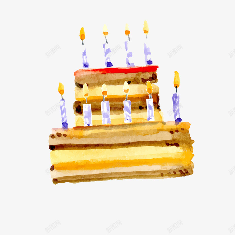 彩绘双层巨型蛋糕psd免抠素材_新图网 https://ixintu.com 免抠 双层蛋糕 巨型蛋糕 彩绘 水彩 生日蛋糕 蛋糕