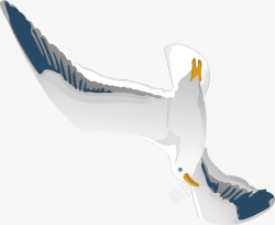 海鸥飞翔图案逼真飞翔图案海鸥装饰矢量图高清图片