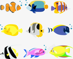 9款卡通海洋鱼类素材