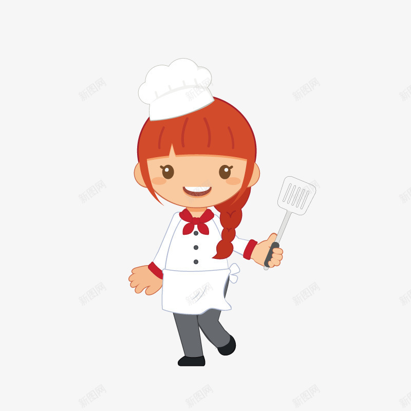 卡通手绘可爱的女厨师png免抠素材_新图网 https://ixintu.com 创意 动漫动画 卡通手绘 厨娘 可爱的女孩 女厨师 职业人物
