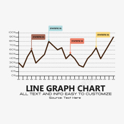 线条信息图表素材