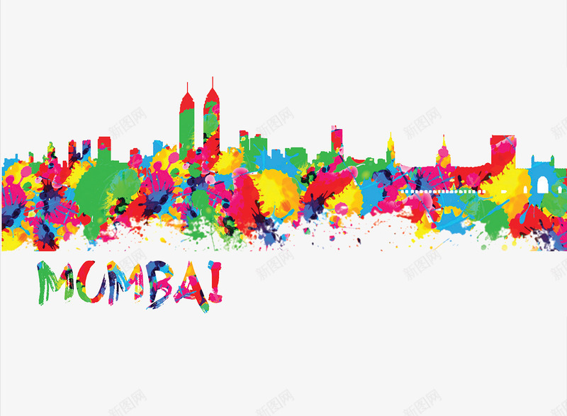 色彩城市装饰图案元素png免抠素材_新图网 https://ixintu.com 创意 城市 彩色 色彩 设计