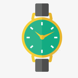 绿色手表矢量图素材