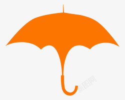 橙色雨伞素材