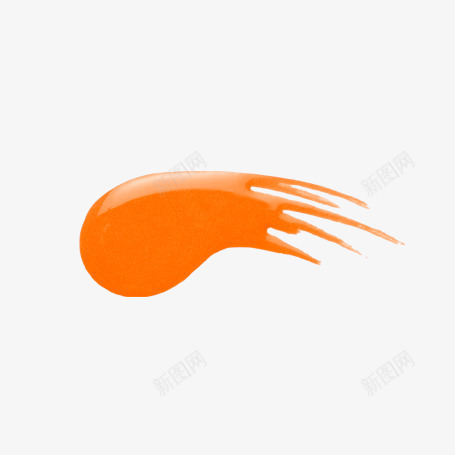 橙色卡通固体颜料png免抠素材_新图网 https://ixintu.com 卡通 固体 橙色 颜料