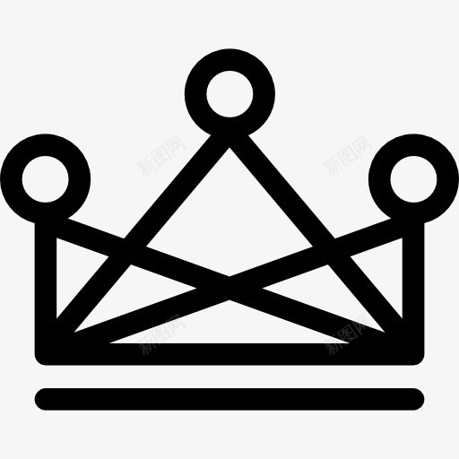 皇室皇冠的十字交叉线和圆形状的轮廓图标png_新图网 https://ixintu.com 冠 冠冠 圆 提成 纵横交错 线