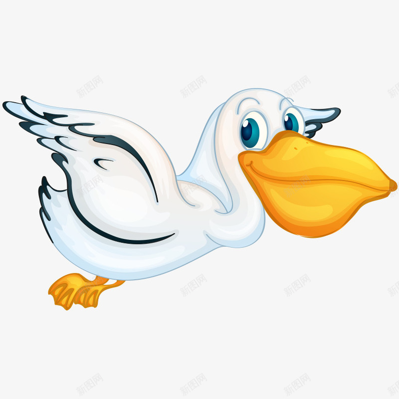 卡通手绘飞翔可爱鸭子png免抠素材_新图网 https://ixintu.com 卡通的动物 可爱的鸭子 手绘的鸭子 飞翔的鸭子